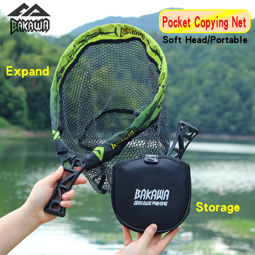 Fish Net Handle - BAKAWA Składana sieć rybacka z krótkim