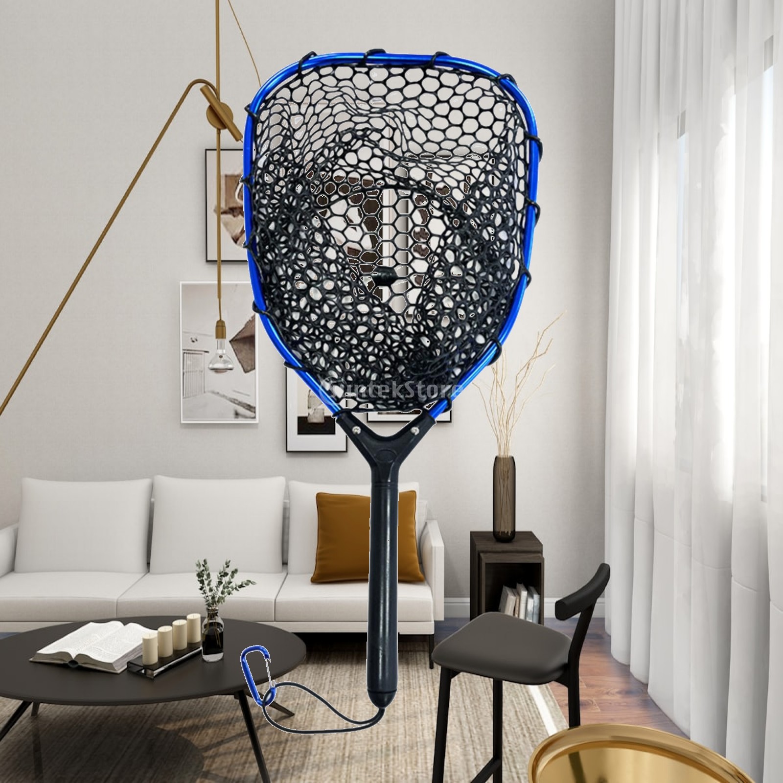 Fish Net Handle - Siatka wędkarska z silikonową siatką, lekki