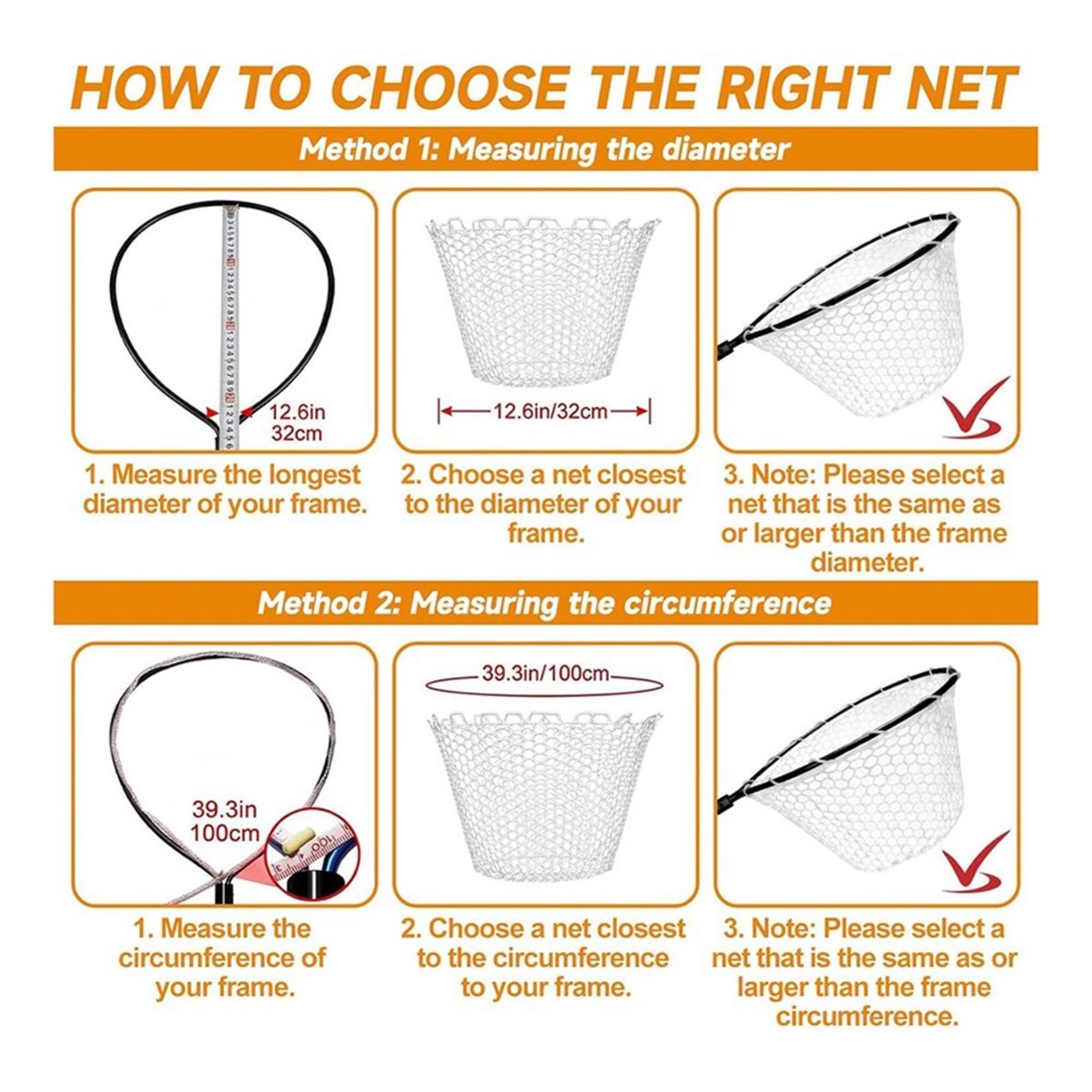 Fish Net Handle - salego 2 szt. Gumowa Siatka Wędkarska