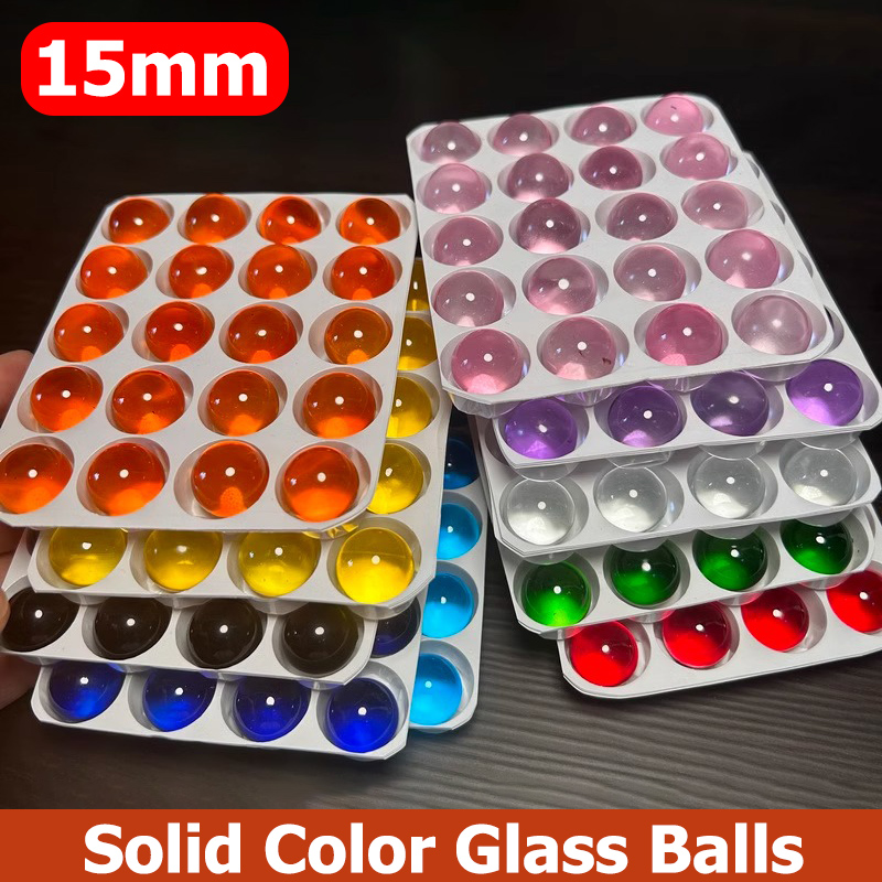 Aquarium Fish Glass - 10/20 szt. Szklane kulki w jednolitym