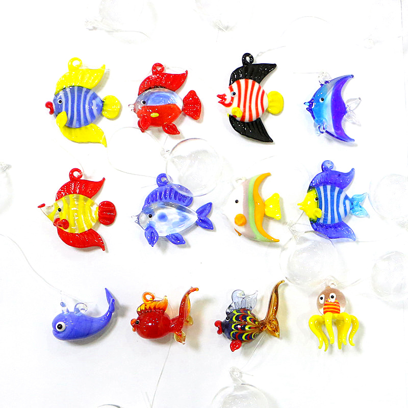 Aquarium Fish Glass - Ręcznie robiona statuetka zwierzęcia morskiego Pływające