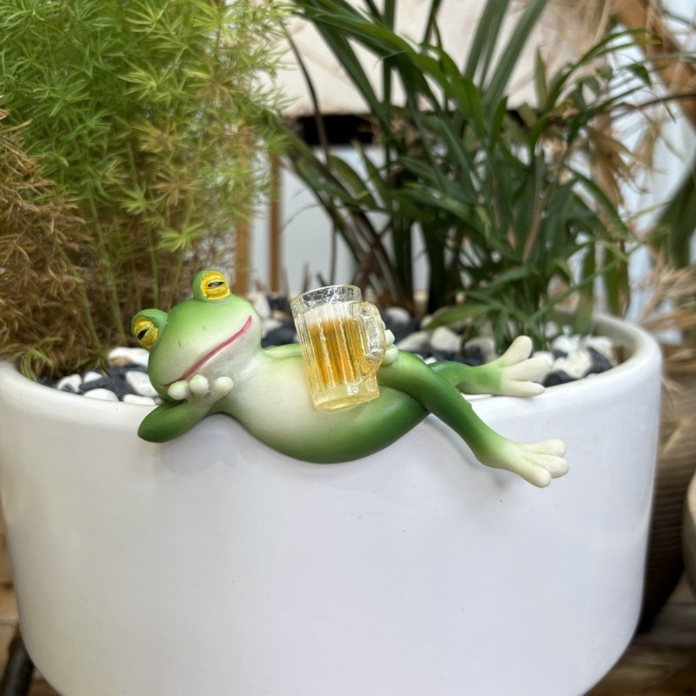 Żaba na krawędzi doniczki wisz – Aquarium Fish Glass recenzja i cena