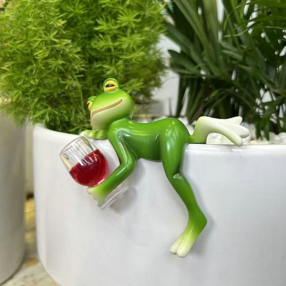 Żaba na krawędzi doniczki wisz – Aquarium Fish Glass recenzja i cena