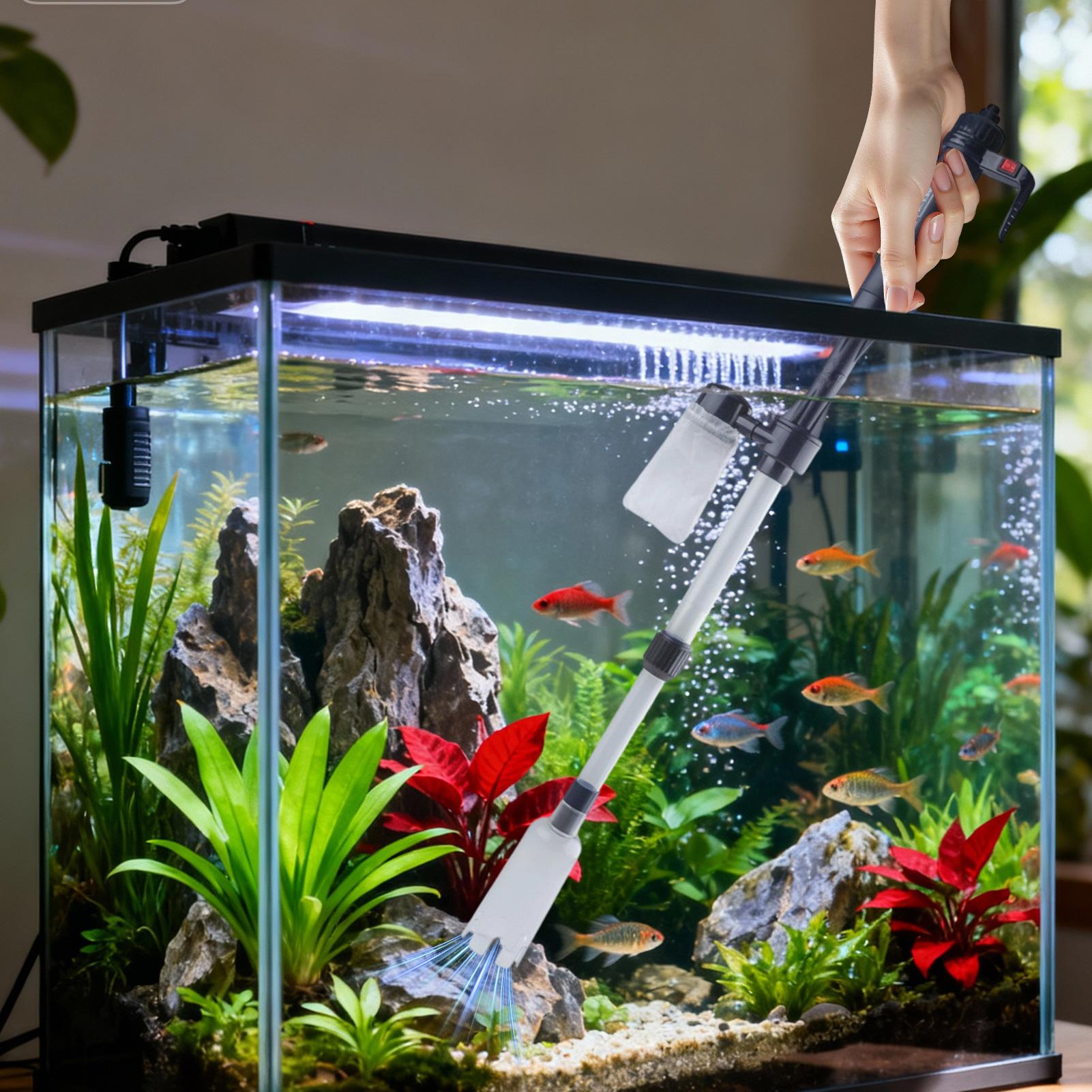 Elektryczny, teleskopowy, regu – Aquarium Fish Tank Cleaner recenzja i cena